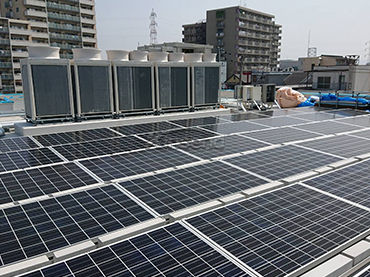 평평한 지붕 밸러스트 장착 시스템 420KW, UAE